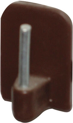 Self-adhesive café rod hook brown, plastic + metal, pack of 100 pcs