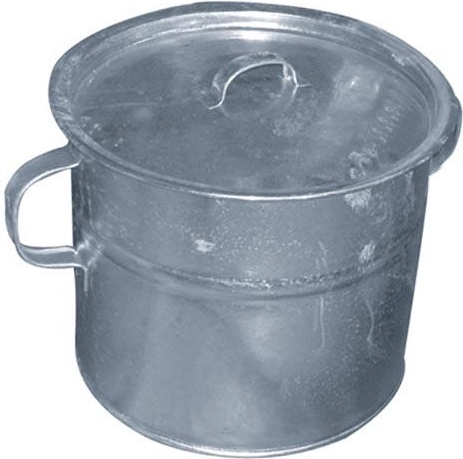 Steamer 15 l from galvanized sheet metal with lid
