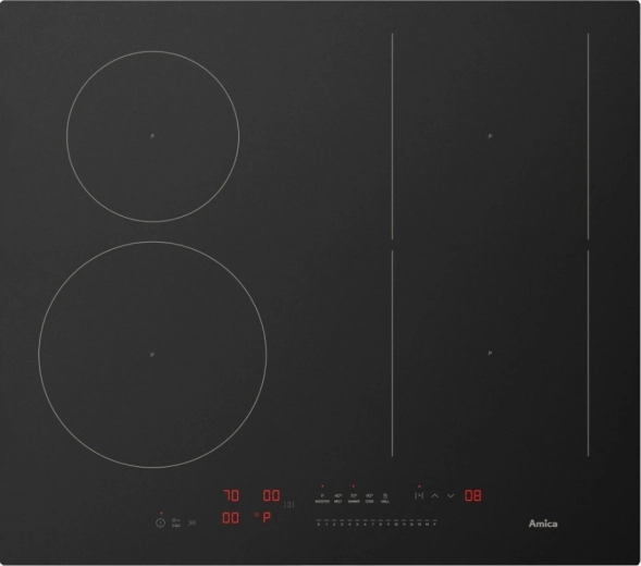 Amica Black Matt 60 cm Induction Hob with AutoBridge and HobControl Pro