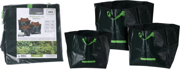 Foldable Garden Waste Bags – Set of 3 pcs (70, 105 and 175 l)