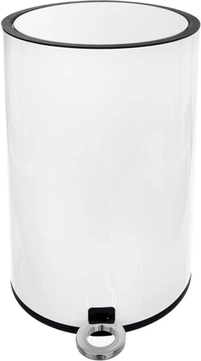Poubelle métallique à pédale 6 L – blanche