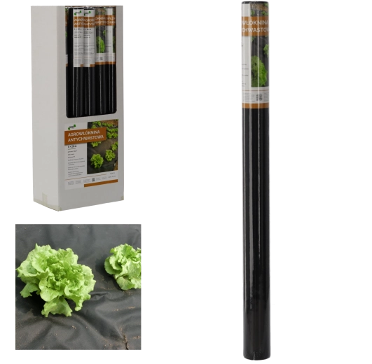 Agrotextile anti-mauvaises herbes 1 × 20 m noir 50 g/m²