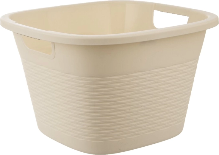 Évier en plastique Loop carré avec poignées, beige, 16,8 l