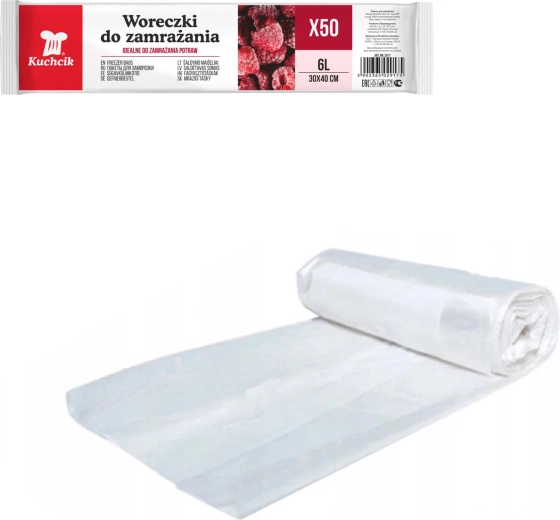 Freezer bags 6 L 30×40 cm KUCHCIK, 50 pcs