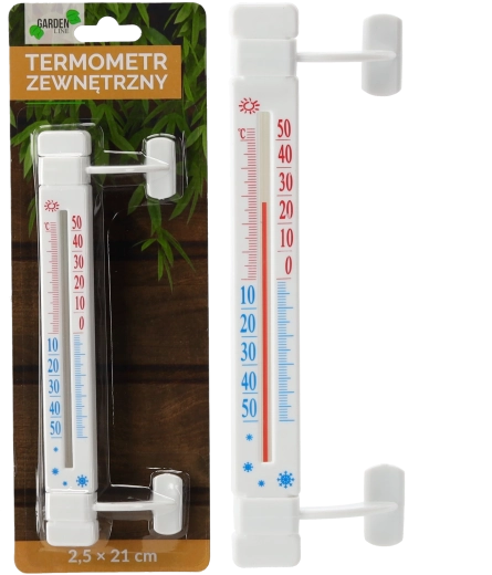 Venkovní teploměr 2,5 × 21 cm s držáky