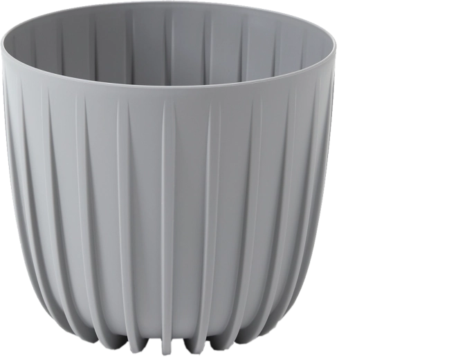 Low planter Mira 20 cm grey