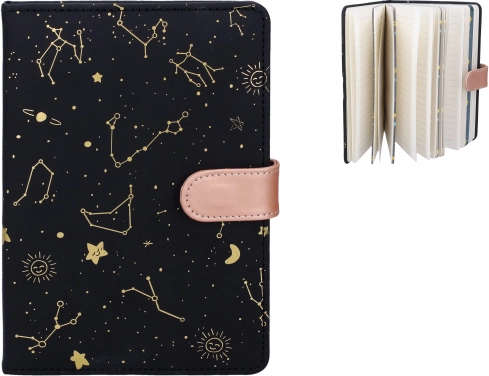 Notebook with stars 13x19 cm, 128 sheets