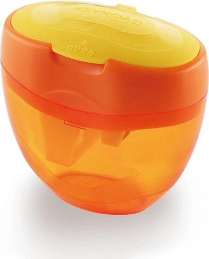 Keyroad Tri Plus Sharpener with Container, Orange