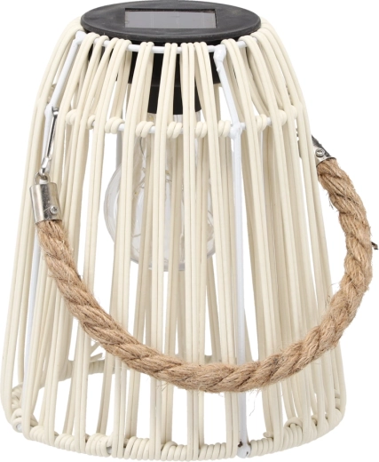 Lanterne LED solaire blanche 18 cm