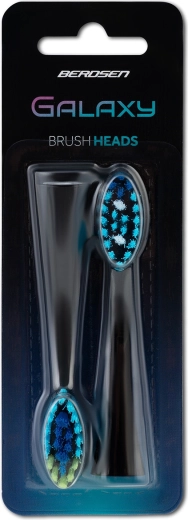 Replacement heads for Berdsen Galaxy sonic toothbrush, 2 pcs