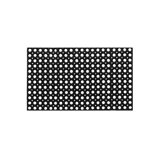 Gummi skridsikker måtte 40 × 60 cm – sort