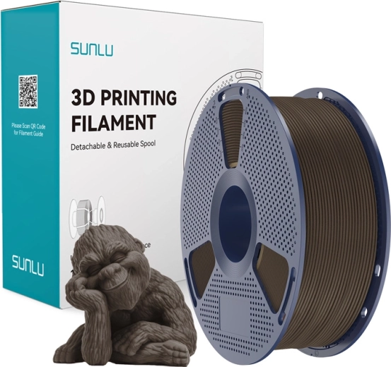 Filamento Sunlu Wood Pro per stampa 3D, noce