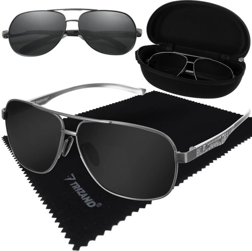 Okulary przeciwsłoneczne Trizand z etui i ściereczką czyszczącą