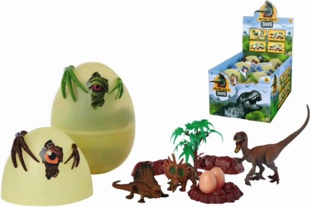Œuf de dinosaure avec figurines et accessoires