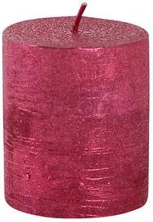 Bougie rustique cylindrique 6 × 7 cm rouge PROVENCE
