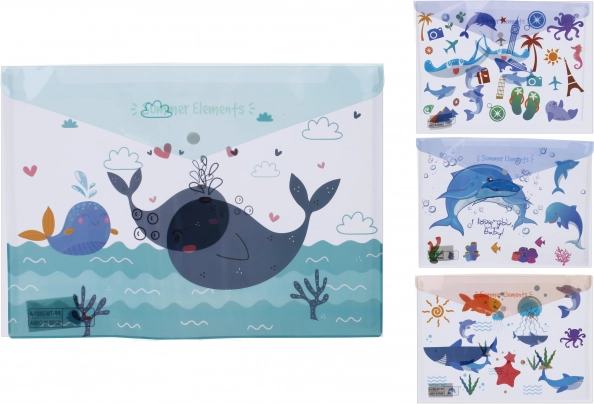 Snap-button folder 35.8x26 cm - Underwater World
