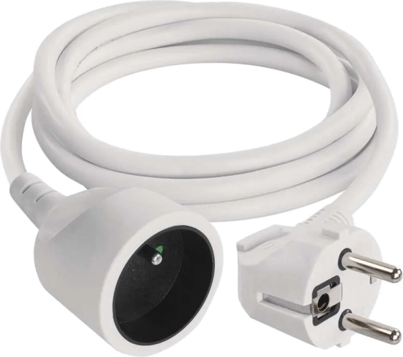 Prolunga EMOS 1,5 m, 1 presa, bianca