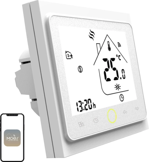 Moes Wi‑Fi LCD-thermostaat voor elektrische vloerverwarming