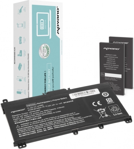 Batteria Movano HW03XL per notebook HP 15-eg / 15-eh / 17-cn / 17-cp (4150 mAh, 47 Wh)