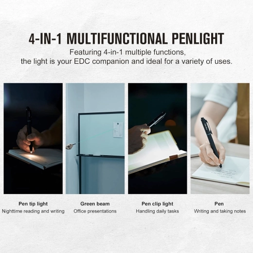 Olight O'Pen Glow 4-in-1 penna EDC con luce LED e laser verde