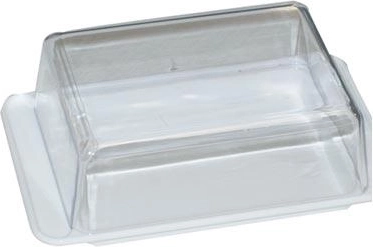 Beurrier rectangulaire 15 × 10 cm avec couvercle transparent
