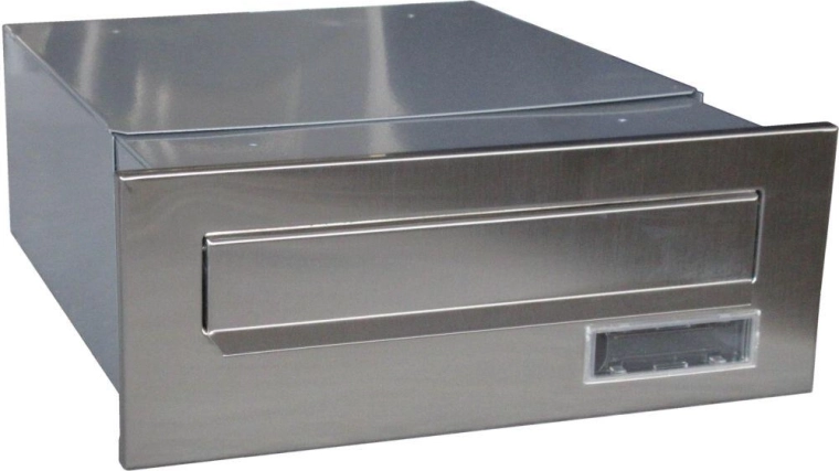 Cassetta postale da murare nel pilastro in acciaio inox 320–540 × 250 × 110 mm