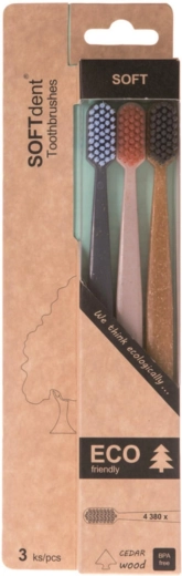 SOFTdent Soft Dent ECO tandenborstel soft 3 stuks