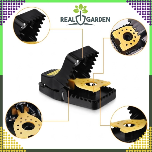 Lot de 4 pièges en plastique pour souris et rats avec mécanisme guillotine