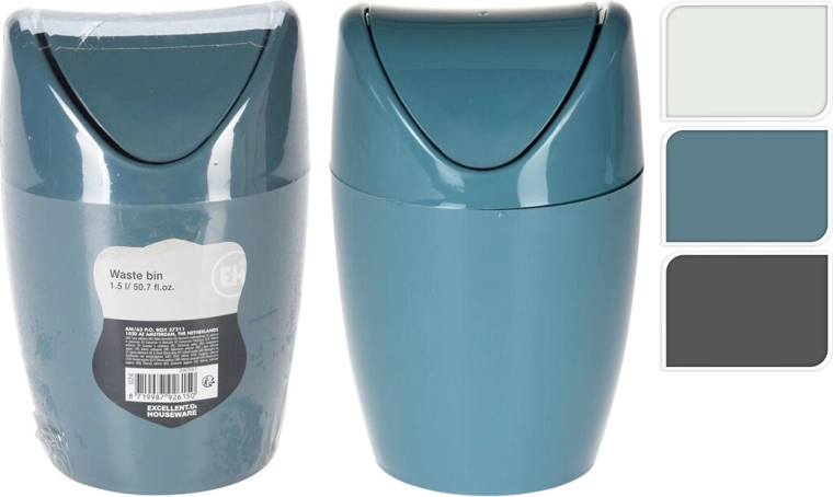 Cestino da tavolo basculante 1,5 l in plastica, rotondo