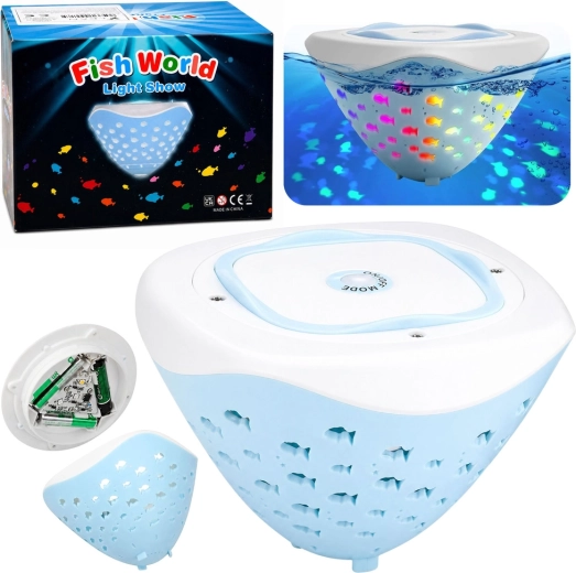 Floating LED Pool & Bath Light IP68 with Fish Projection, 6 Modes