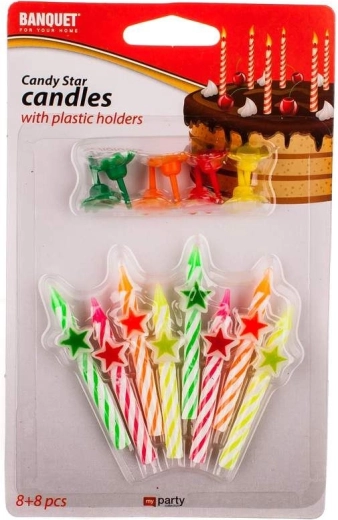 Candele stellate 8+8 pz