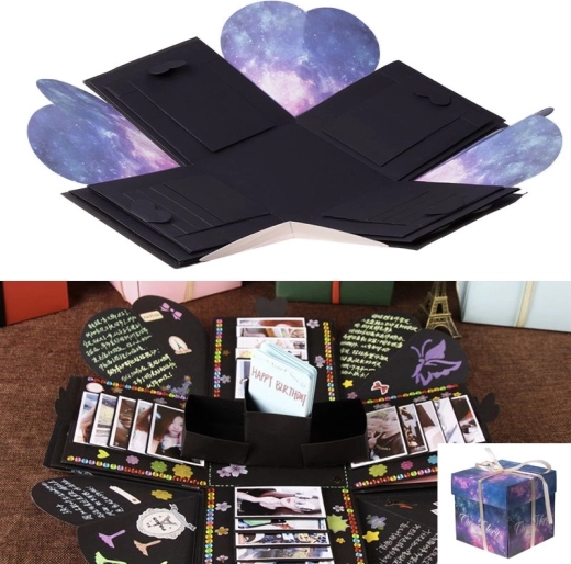 Scatola con foto come regalo per creativi - Cosmos