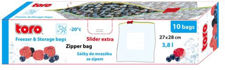 TORO Freezer Food Bag 3.8 l, 10 pcs