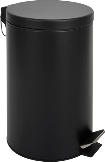 Pedal bin 20 l – black stainless steel