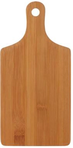 Wooden bamboo cutting board with handle 25 cm