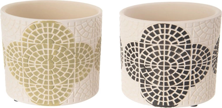 Terracotta-Style Planter in Beige – 2 Variants
