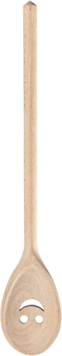 Fa ovális Face főzőkanál 30 cm