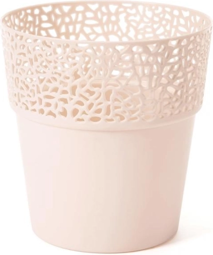 Cache-pot en plastique Naturo beige 12 cm