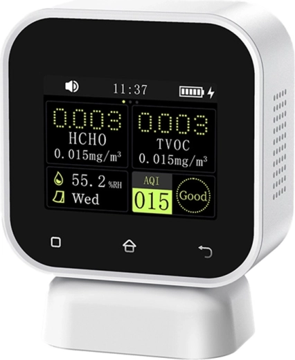 Moniteur de qualité de l’air intérieur FNIRSI SFD-02 4-en-1 avec détection du formaldéhyde