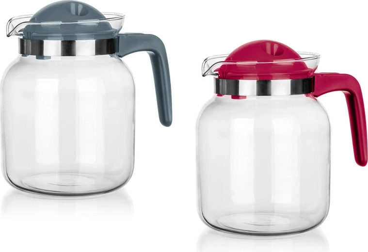 Nessi Glass Pitcher 1.45 L with Plastic Lid and Handle