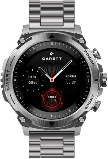 Smartwatch Garett Atom – acciaio argentato
