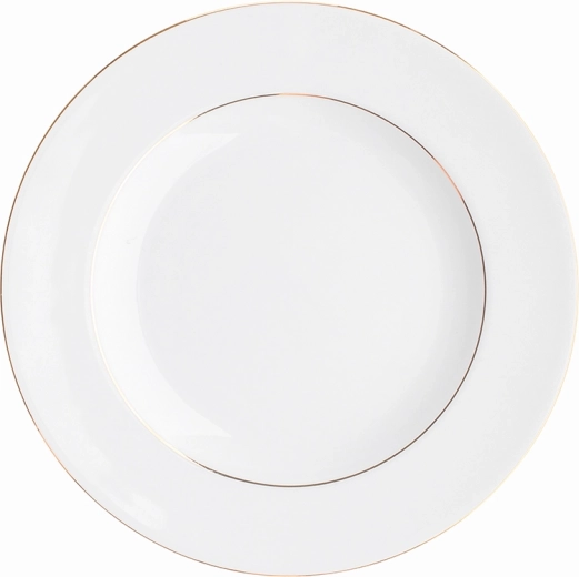 Flad tallerken 20 cm MariaPaula Klassisk – guldkant