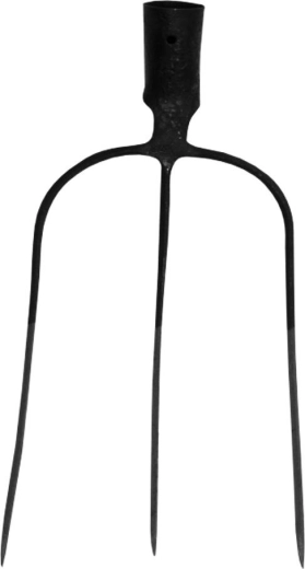 Forca forgiata a 3 denti senza manico