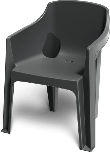 Sedia da giardino con braccioli Turino – antracite