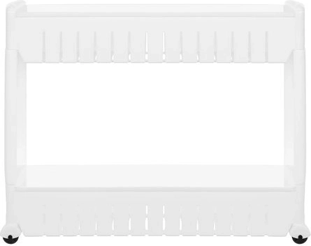 Scaffale da cucina o da bagno mobile bianco su ruote