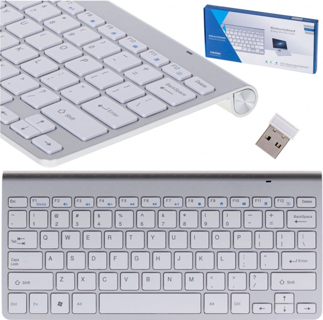 Wireless keyboard for Smart TV, silver