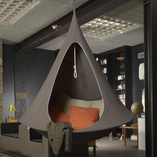 Hangende cocon / tent - donkerbruin, 180 x 150