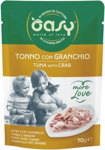 Oasy More Love pouch for cats tuna with crab 70 g