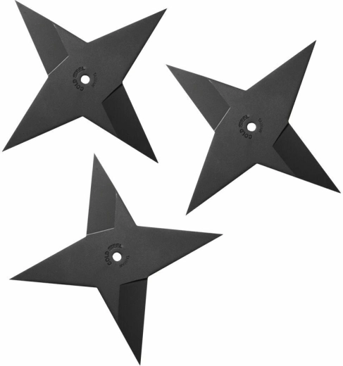 Cold Steel Sure Strike Medium Throwing Stars, carbon steel, 3 pcs