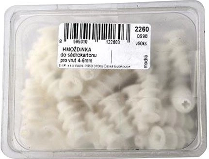 Kunststoff-Dübel für Gipskarton, 50 Stk.